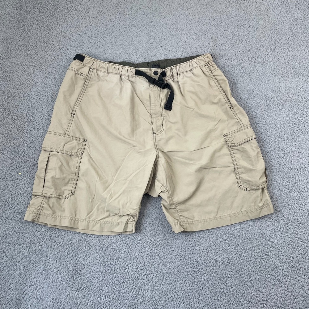 REI Cargo Shorts Men 2XL Tan Outdoor Nylon Hiking Gorpcore